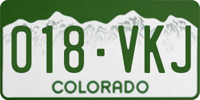 CO license plate 018VKJ