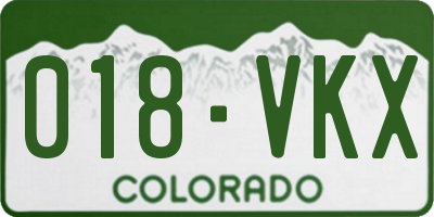 CO license plate 018VKX