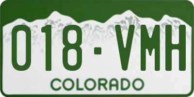 CO license plate 018VMH