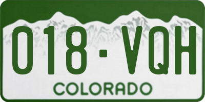 CO license plate 018VQH