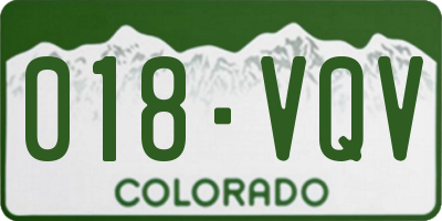 CO license plate 018VQV