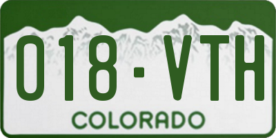 CO license plate 018VTH