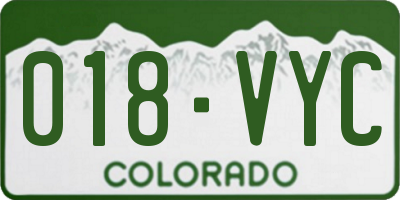 CO license plate 018VYC