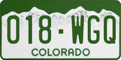 CO license plate 018WGQ