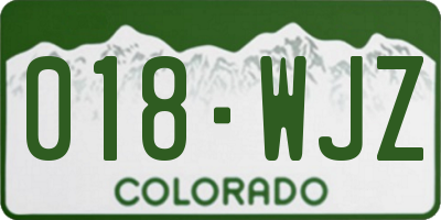 CO license plate 018WJZ