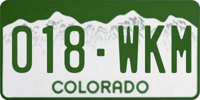 CO license plate 018WKM