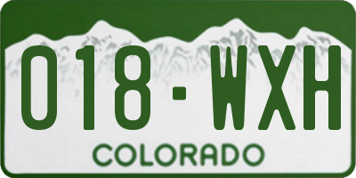 CO license plate 018WXH