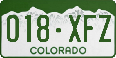 CO license plate 018XFZ