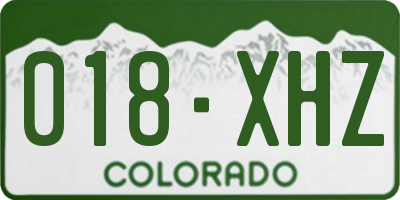 CO license plate 018XHZ