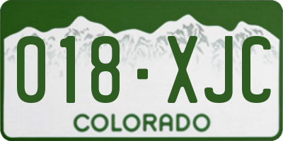 CO license plate 018XJC