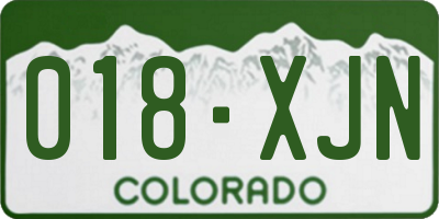 CO license plate 018XJN