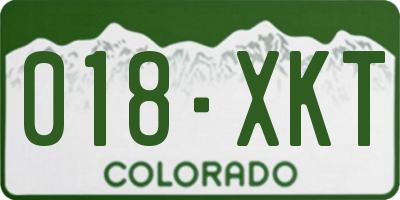 CO license plate 018XKT