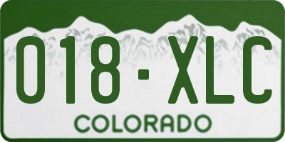 CO license plate 018XLC