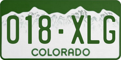 CO license plate 018XLG