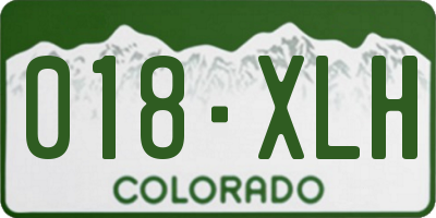 CO license plate 018XLH