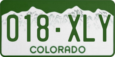 CO license plate 018XLY