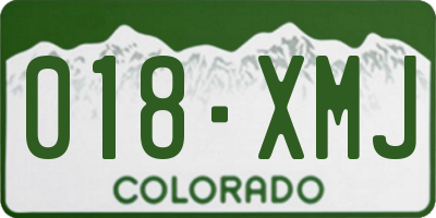 CO license plate 018XMJ