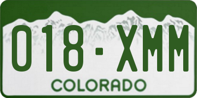 CO license plate 018XMM