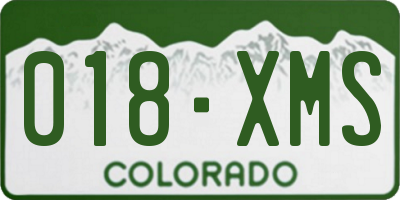 CO license plate 018XMS