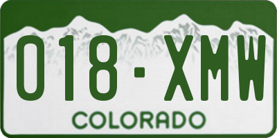 CO license plate 018XMW