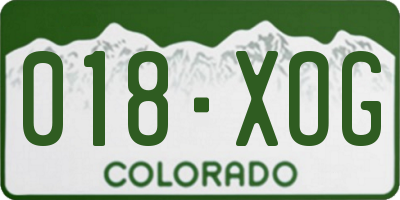 CO license plate 018XOG