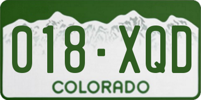 CO license plate 018XQD