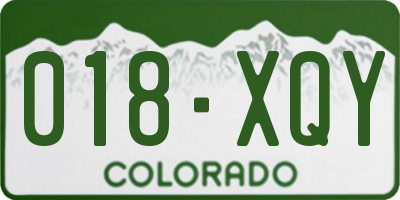 CO license plate 018XQY