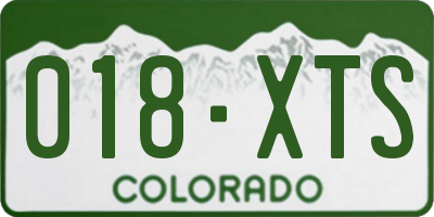 CO license plate 018XTS