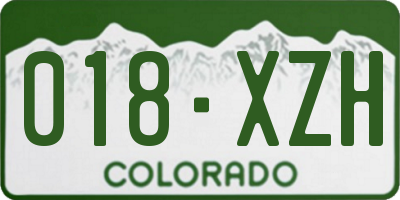 CO license plate 018XZH