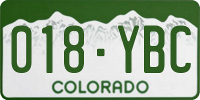 CO license plate 018YBC