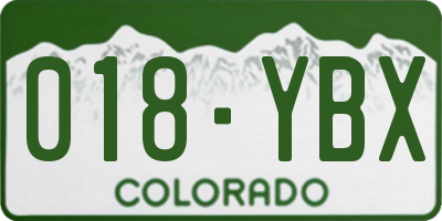CO license plate 018YBX