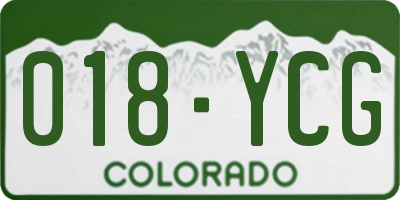 CO license plate 018YCG