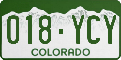 CO license plate 018YCY