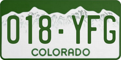 CO license plate 018YFG