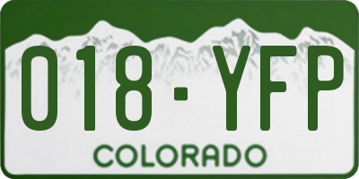 CO license plate 018YFP