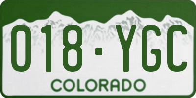 CO license plate 018YGC