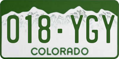 CO license plate 018YGY