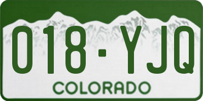 CO license plate 018YJQ