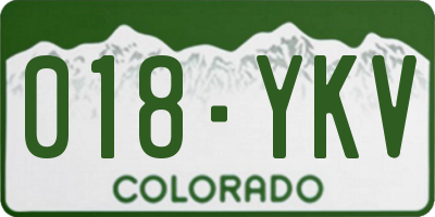 CO license plate 018YKV