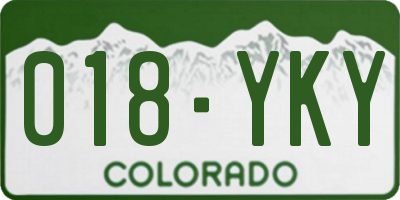 CO license plate 018YKY