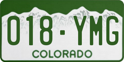 CO license plate 018YMG
