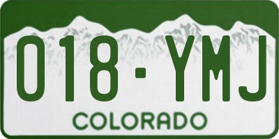 CO license plate 018YMJ