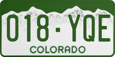 CO license plate 018YQE