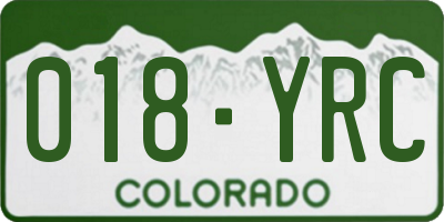 CO license plate 018YRC