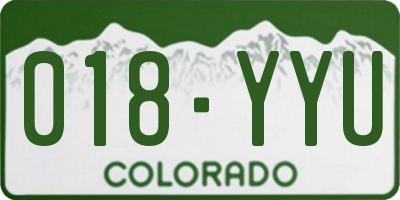 CO license plate 018YYU