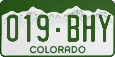 CO license plate 019BHY