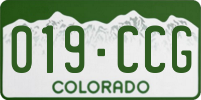 CO license plate 019CCG