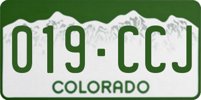 CO license plate 019CCJ