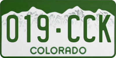 CO license plate 019CCK