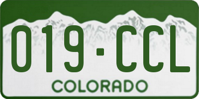 CO license plate 019CCL
